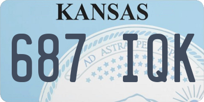 KS license plate 687IQK