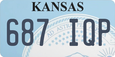 KS license plate 687IQP