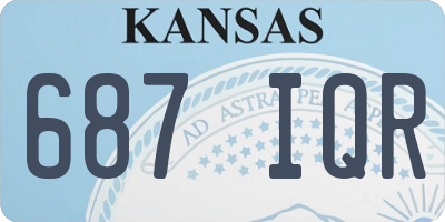 KS license plate 687IQR