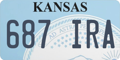 KS license plate 687IRA
