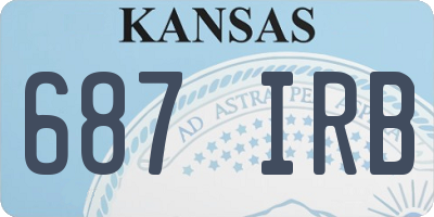 KS license plate 687IRB