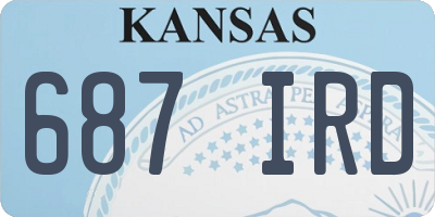 KS license plate 687IRD