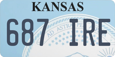KS license plate 687IRE