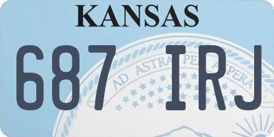 KS license plate 687IRJ
