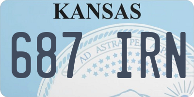 KS license plate 687IRN