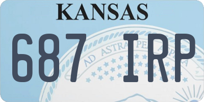 KS license plate 687IRP