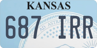 KS license plate 687IRR