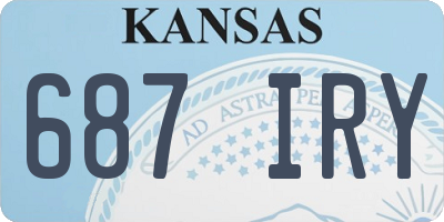 KS license plate 687IRY