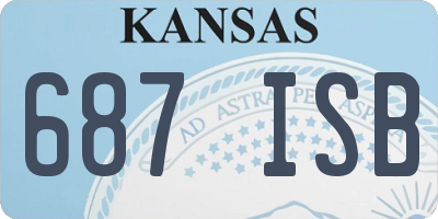 KS license plate 687ISB