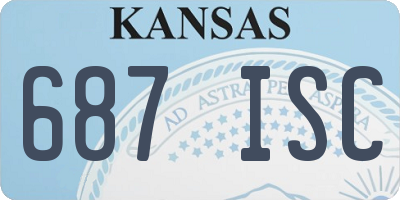 KS license plate 687ISC