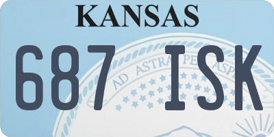 KS license plate 687ISK