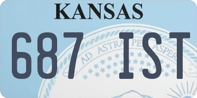 KS license plate 687IST