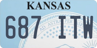 KS license plate 687ITW