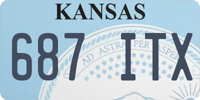 KS license plate 687ITX