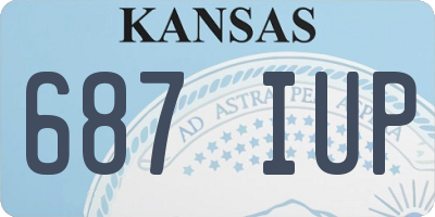 KS license plate 687IUP