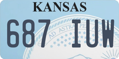 KS license plate 687IUW