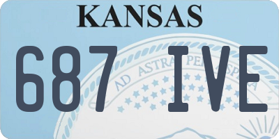 KS license plate 687IVE