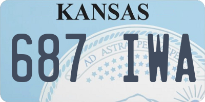 KS license plate 687IWA