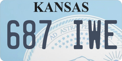 KS license plate 687IWE