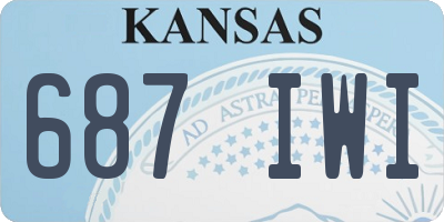 KS license plate 687IWI