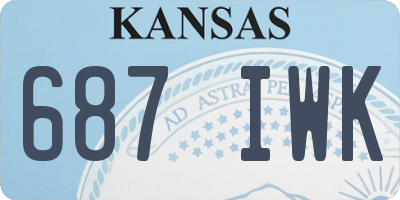 KS license plate 687IWK