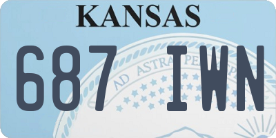 KS license plate 687IWN