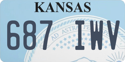 KS license plate 687IWV