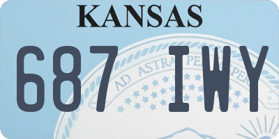 KS license plate 687IWY