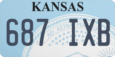 KS license plate 687IXB