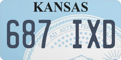 KS license plate 687IXD