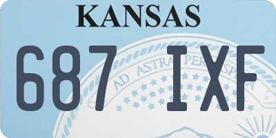 KS license plate 687IXF