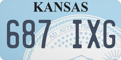 KS license plate 687IXG