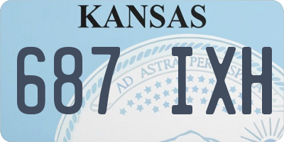 KS license plate 687IXH