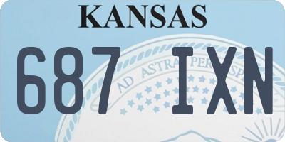 KS license plate 687IXN