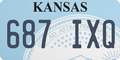 KS license plate 687IXQ