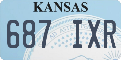 KS license plate 687IXR