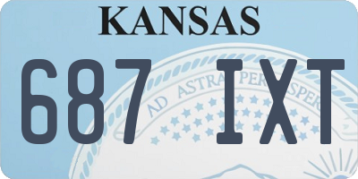 KS license plate 687IXT