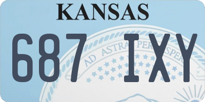 KS license plate 687IXY