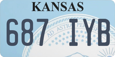 KS license plate 687IYB