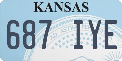 KS license plate 687IYE