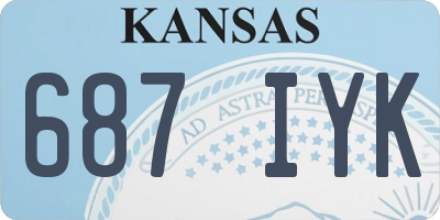 KS license plate 687IYK