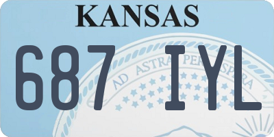 KS license plate 687IYL