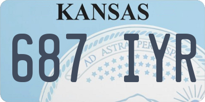 KS license plate 687IYR