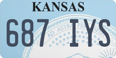 KS license plate 687IYS