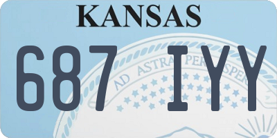 KS license plate 687IYY