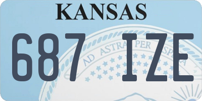 KS license plate 687IZE