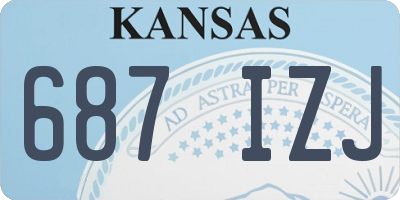 KS license plate 687IZJ
