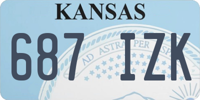 KS license plate 687IZK