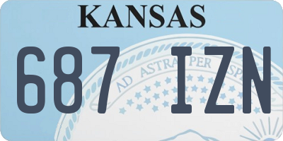 KS license plate 687IZN