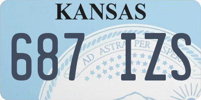 KS license plate 687IZS
